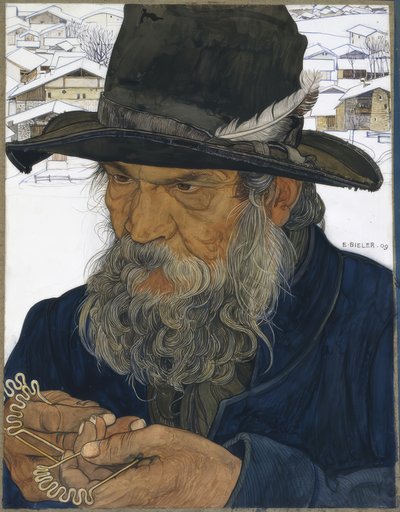 Nagelsmid in Granois door Ernest Bieler