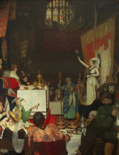 Edward IV wordt vermaakt door William Canynges in zijn huis in Redcliff Street door Ernest Board