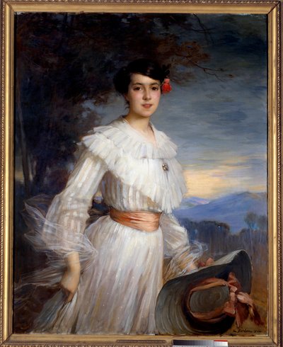 Portret van Madeleine Reclus door Ernest Bordes