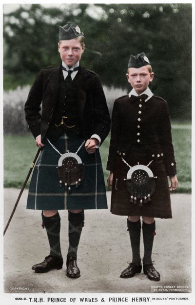 De Prins van Wales en Prins Hendrik, ca. 1910 door Ernest Brooks