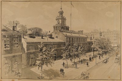 Philadelphia, Independence Hall, Chestnut Street door Ernest C. Peixotto