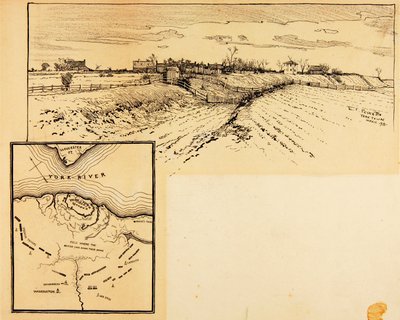Huidig uiterlijk van Britse schans, Yorktown door Ernest C. Peixotto