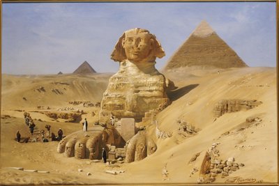 Opgraving van de Sfinx door Ernest Carl Eugen Koerner