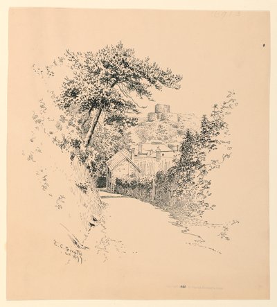 Het kasteel van Launceston door Ernest Clifford Peixotto