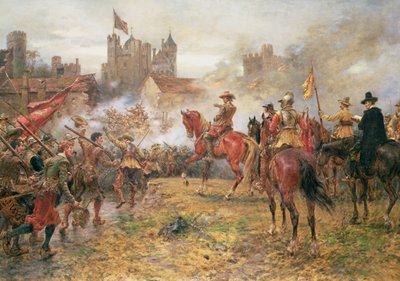 Cromwell bij de Bestorming van Basing House door Ernest Crofts