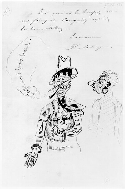 Arthur Rimbaud (1854-91) als een Caffre, 1877 door Ernest Delahaye