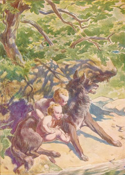Naar de rivier kwam een wolvin om te drinken, ca. 1912 door Ernest Dudley Heath
