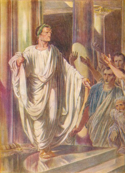 Ik breng hier vrede en oorlog: kies, mannen van Carthago, wat jullie willen door Ernest Dudley Heath