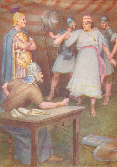 Jugurtha kwam ongewapend naar de tent van zijn schoonvader, ca. 1912 door Ernest Dudley Heath