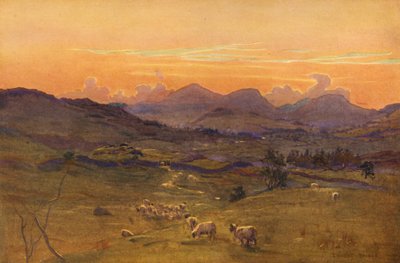 De vallei van de Ken, avond door Ernest Edward Briggs