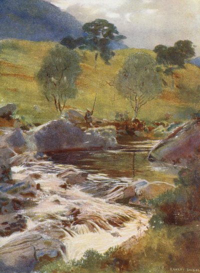De bovenloop van de Dochart door Ernest Edward Briggs