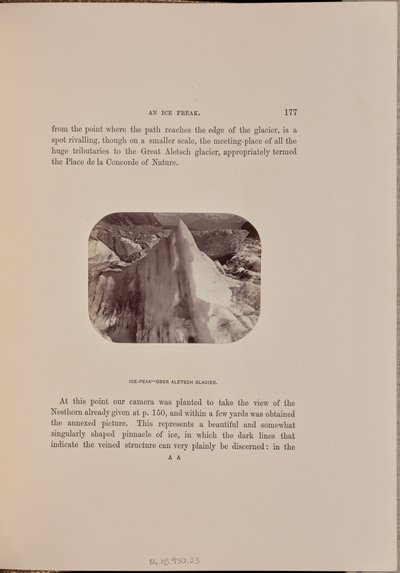 Ijspiek - Bovenste Aletschgletsjer door Ernest H. Edwards