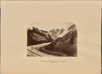De Ober Aletschgletsjer vanaf de Sparrenhorn door Ernest H. Edwards