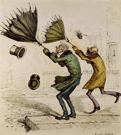Een plotselinge storm door Ernest Henry Griset