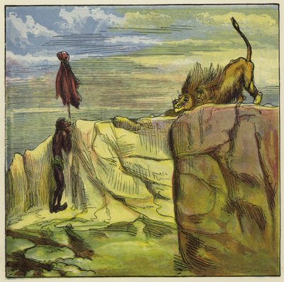 Ashanti leeuwenjacht door Ernest Henry Griset