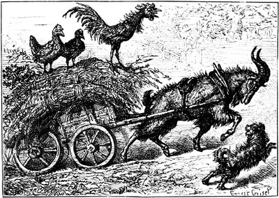 Illustratie uit het kinderboek Little Bo-Peep, ca. 1880 door Ernest Henry Griset