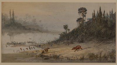 Landschap, 1871 door Ernest Henry Griset