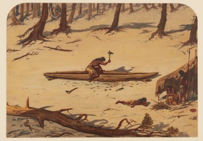 Prehistorisch kamp, 1871 door Ernest Henry Griset