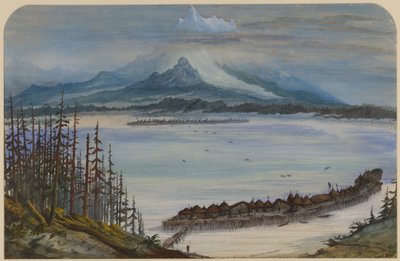 Prehistorisch landschap, 1871 door Ernest Henry Griset