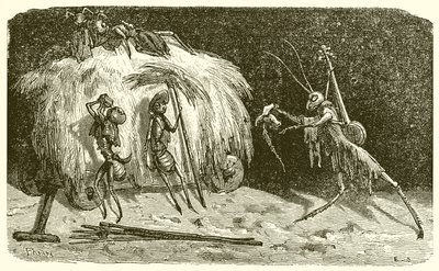 De Mieren en de Sprinkhaan door Ernest Henry Griset