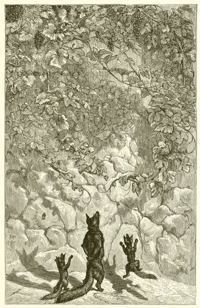 De Vos en de Druiven door Ernest Henry Griset