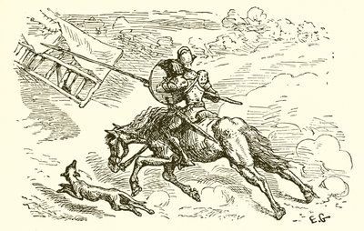 De ridder en zijn paard door Ernest Henry Griset