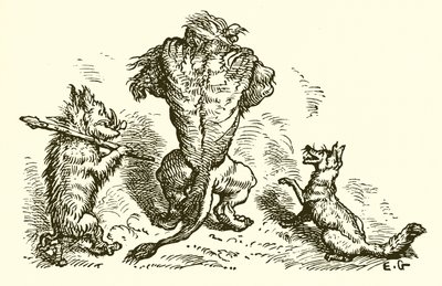 De leeuw, de vos en de wolf door Ernest Henry Griset