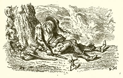 De sprinkhanen en de sprinkhaan door Ernest Henry Griset