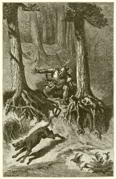 De Oude Jachthond door Ernest Henry Griset