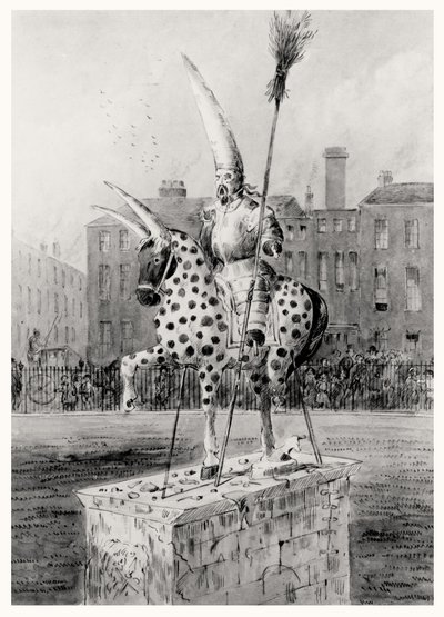 Het Standbeeld op Leicester Square, op Woensdagochtend 17 oktober 1866 door Ernest Henry Griset