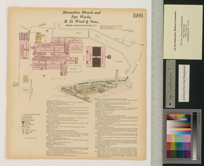 Manantico Bleach and Dye Works, Hexamer General Surveys, Volume 12, Plate 1101 door Ernest Hexamer