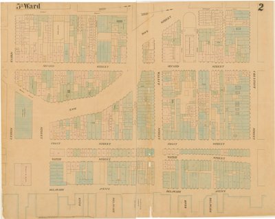 Kaarten van de stad Philadelphia, volume 1, plaat 2, 1860 door Ernest Hexamer