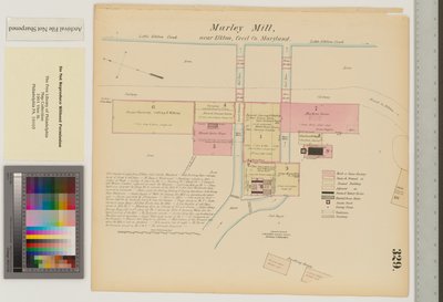 Marley Mill, Little Elkton Creek, Maryland, Hexamer Algemene Onderzoeken, 1867 door Ernest Hexamer