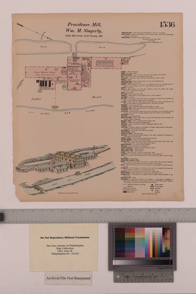 Providence Mill, Fair Hill, Maryland, Hexamer Algemene Onderzoeken, 1882 door Ernest Hexamer