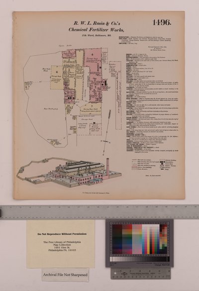 R.W.L. Rasin & Co. Chemische Meststoffenfabriek, Baltimore, Maryland, Hexamer Algemene Onderzoeken, 1880 door Ernest Hexamer