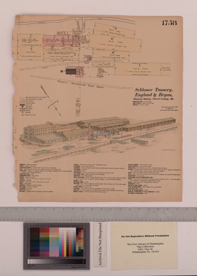Schlosser Leerlooierij, Engeland en Bryan Leerlooierij Station, Maryland, Hexamer Algemene Onderzoeken, 1883 door Ernest Hexamer