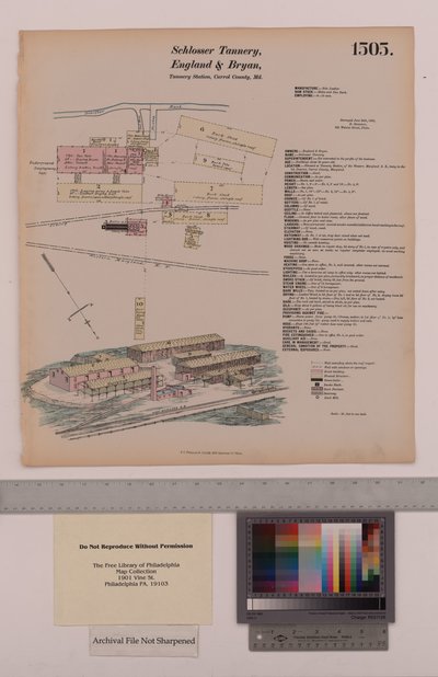 Schlosser Leerlooierij, Engeland en Bryan Leerlooierij Station, Maryland, Hexamer Algemene Onderzoeken, 1880 door Ernest Hexamer
