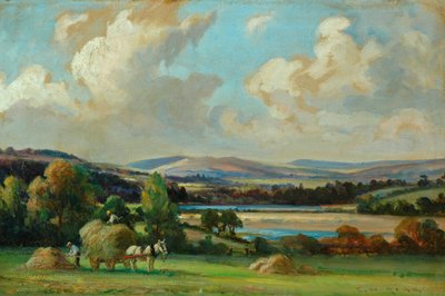 Hooien in Yorkshire door Ernest Higgins Rigg