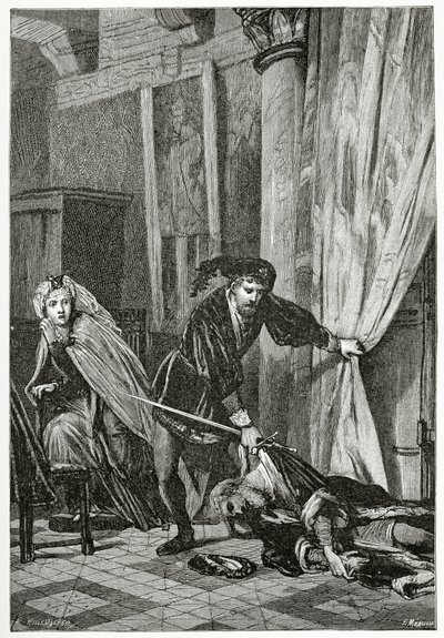 Scène uit Hamlet, 19e Eeuw door Ernest Hillemacher