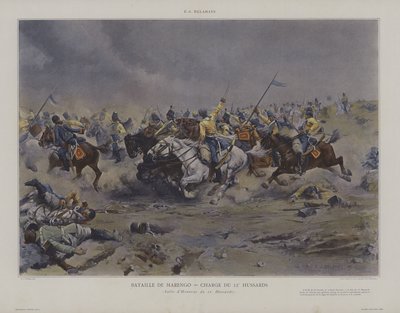 Charge van de 12e Huzaren bij de Slag van Marengo door Ernest Jean Delahaye