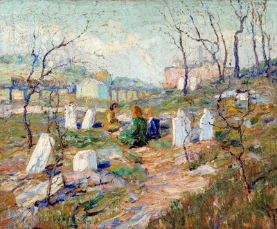 Begraafplaats door Ernest Lawson