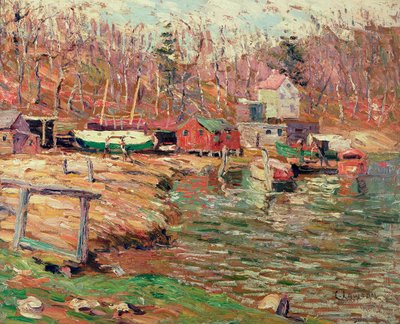 Harlem Rivierscène door Ernest Lawson