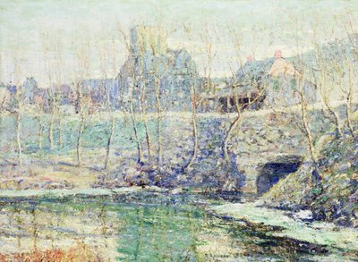 Mistige dag in maart door Ernest Lawson