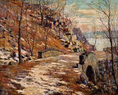 Weg langs de Palisades door Ernest Lawson