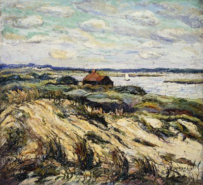 Hut aan de baai door Ernest Lawson