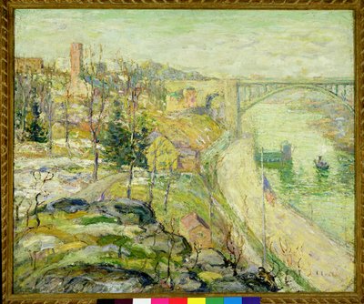 Washington Bridge, New York City, ca. 1915-25 door Ernest Lawson
