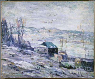 Winderige dag, Bronx door Ernest Lawson