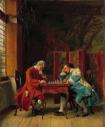 De schakers door Jean Louis Ernest Meissonier
