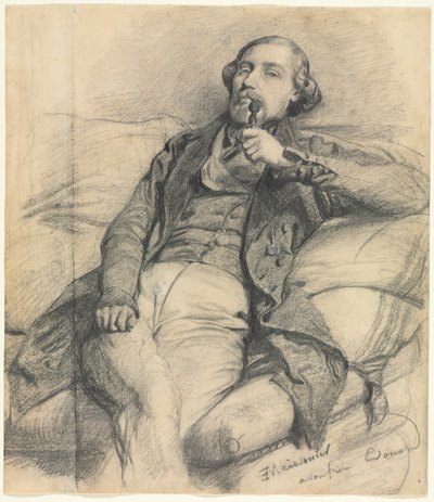 Man die rookt, 1800s door Jean Louis Ernest Meissonier