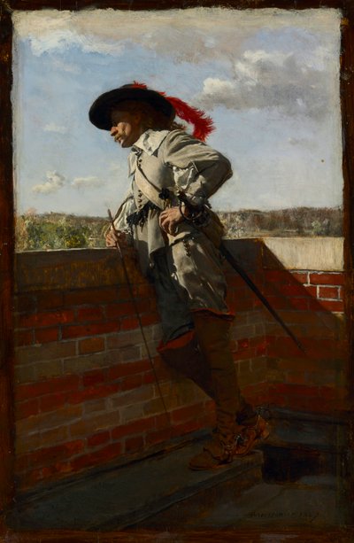 Op een Terras door Ernest Meissonier